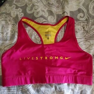 Nike pro livestrong sports bra